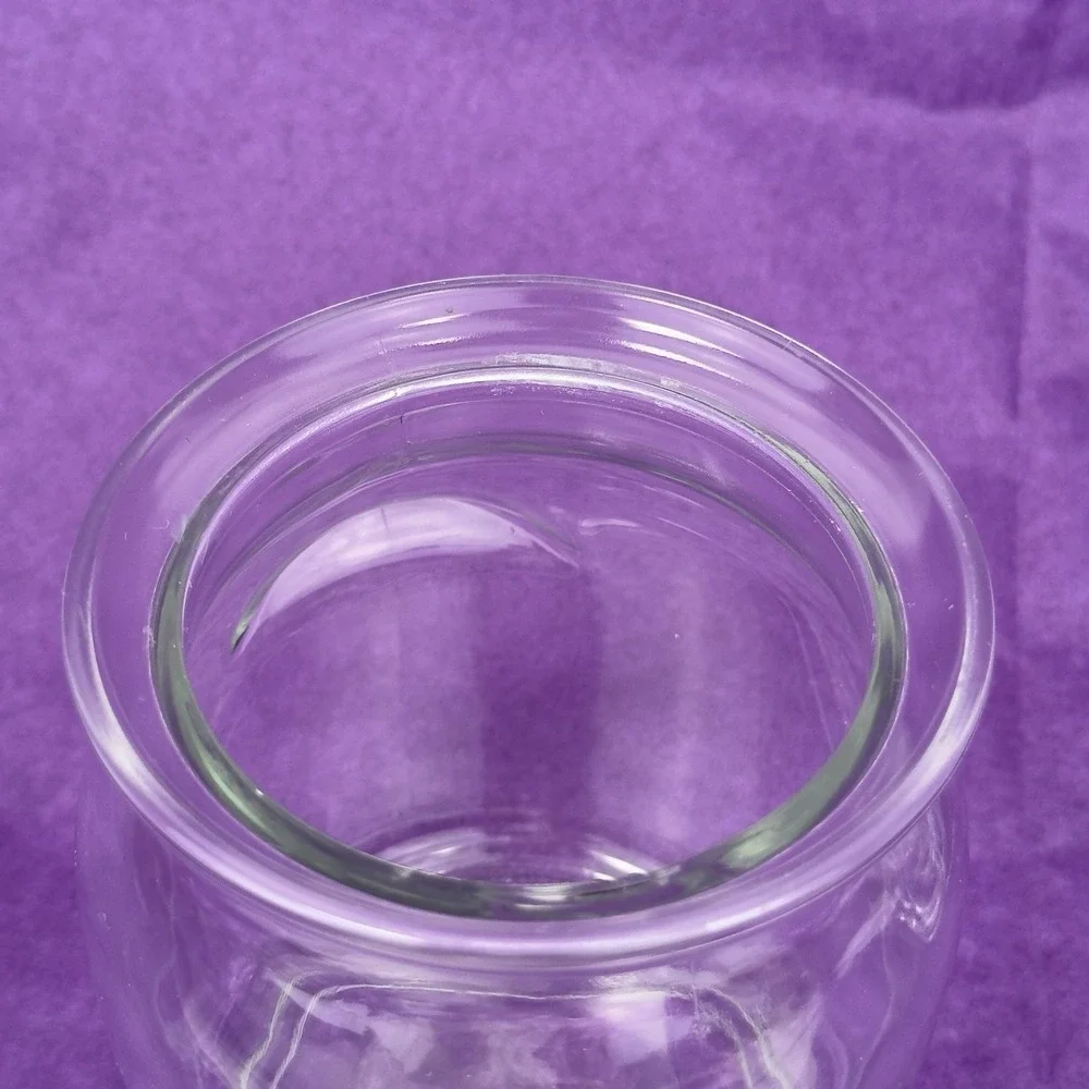 Clear Glass Bunny Rabbit Lidded Candy Jar Apothecary Tabletop Spring Decor